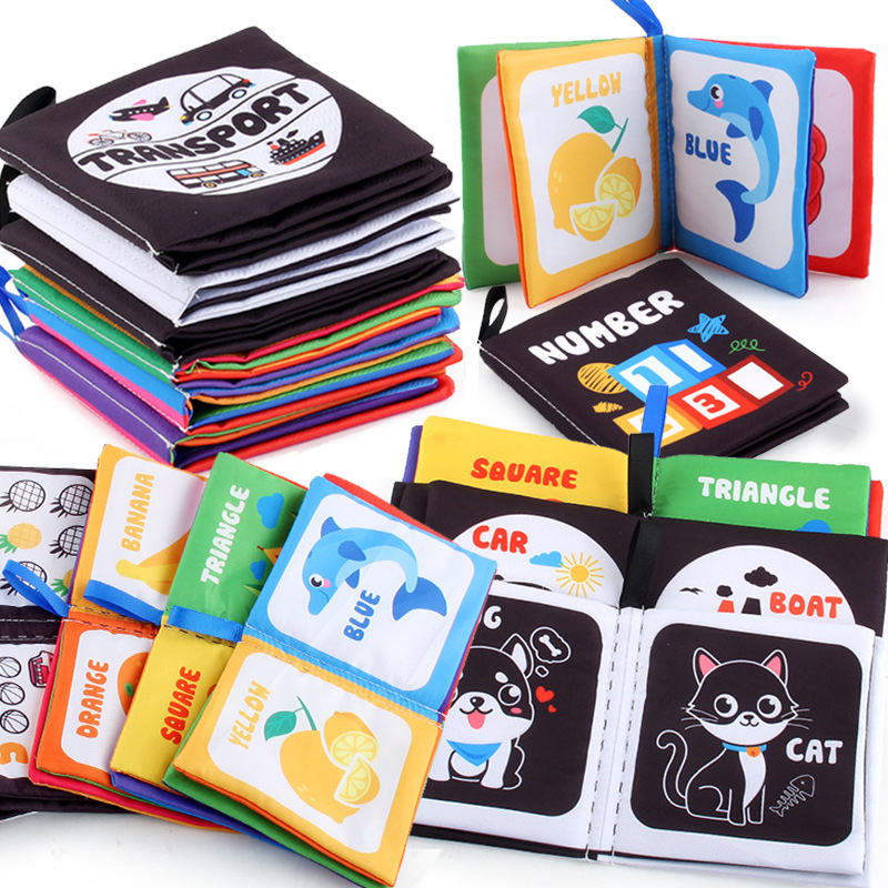 Kids Education Books - Книга тканевая для новорожденных 0-12 месяцев,