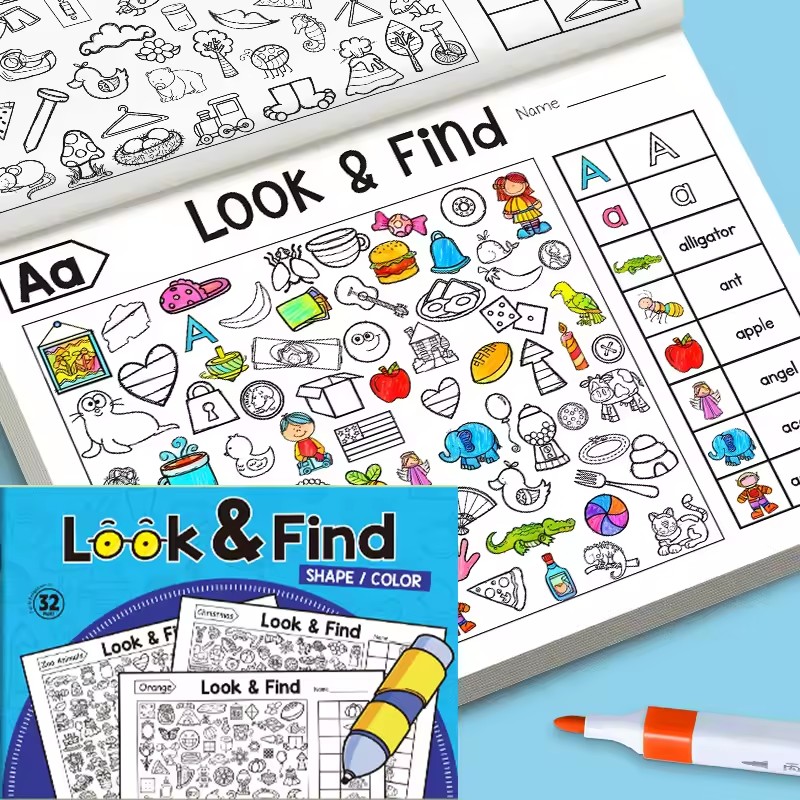 Kids Early Education - Книжка-раскраска для малышей, 32-страничная книга для