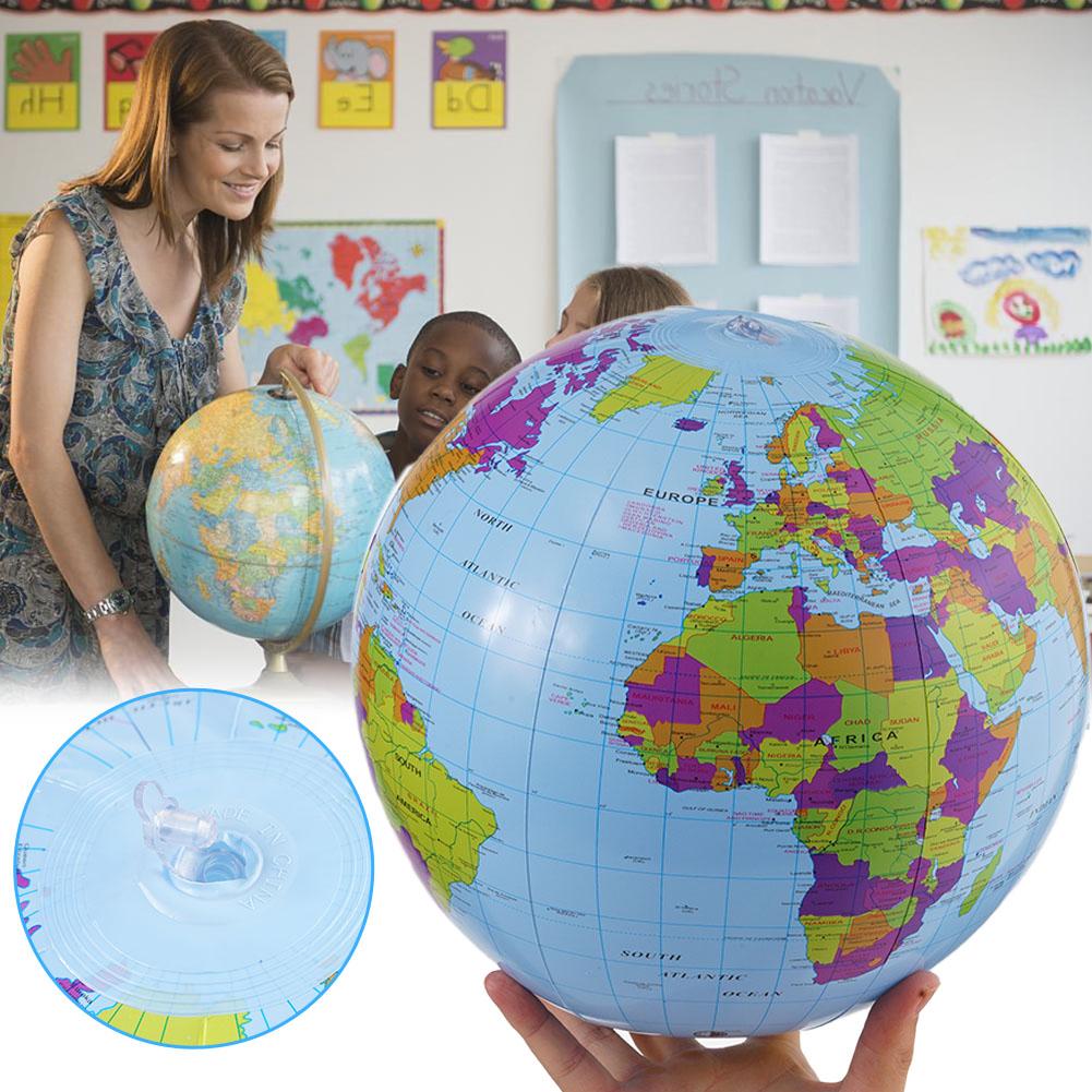 Educational Globe For Kids - 12/16 дюймов надувной глобус пляжный мяч
