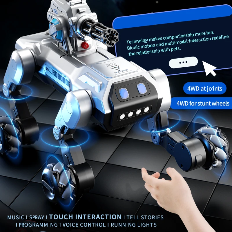 Coding Robot Toy - Умный робот-собака 8WD, голосовое и сенсорное