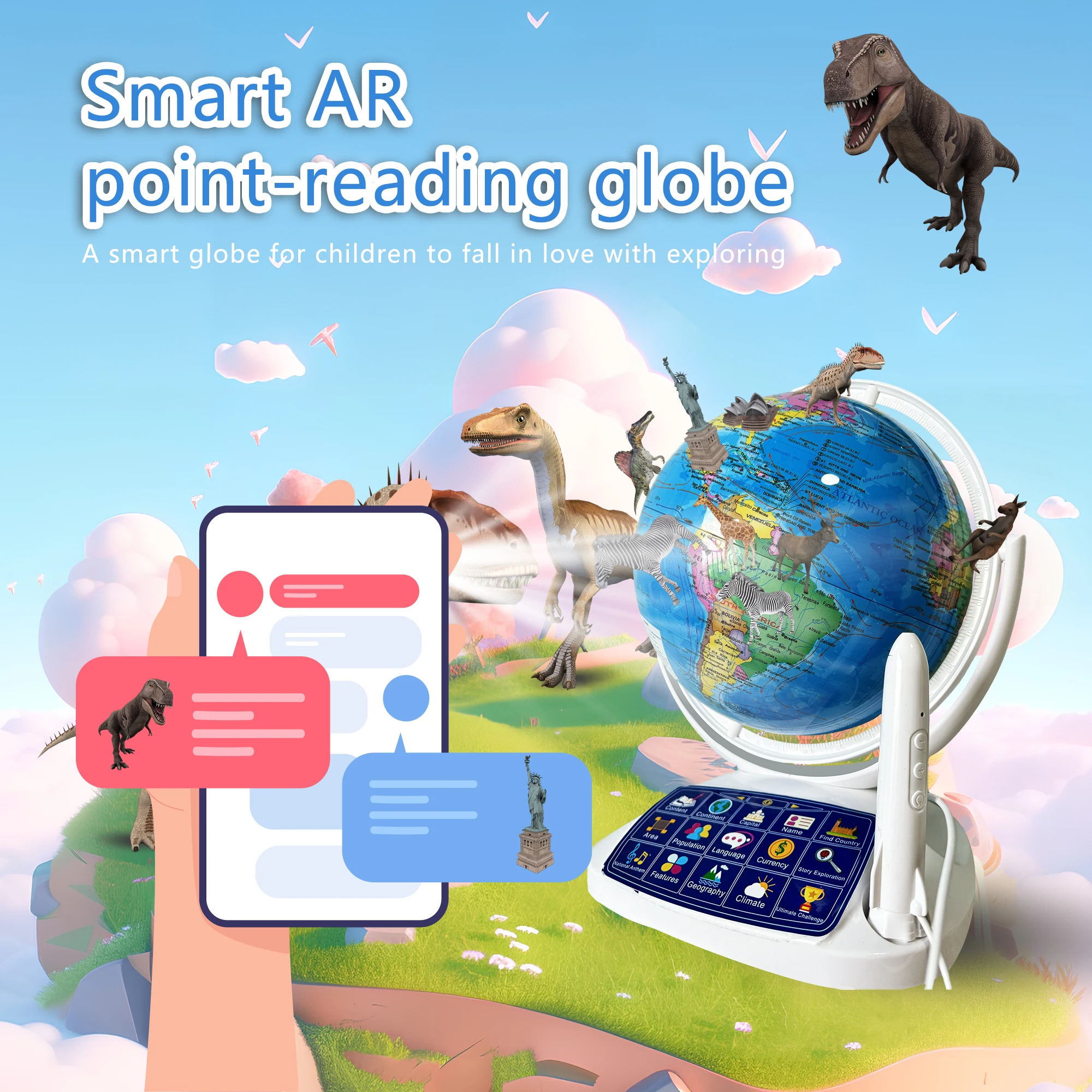 Educational Globe For Kids - Интерактивный умный глобус AR для детей: