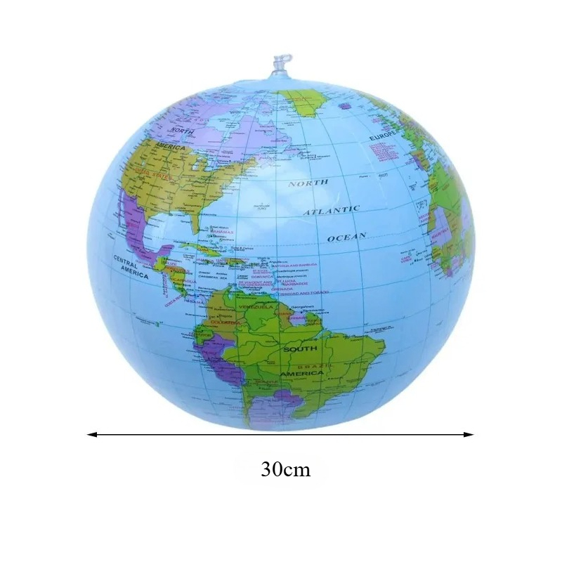 Надувной глобус-мяч 16 дюймов  – обзор и цена Educational Globe For Kids
