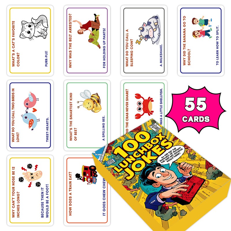 100 карточек с шутками для лан – обзор и цена Kids Education Questions